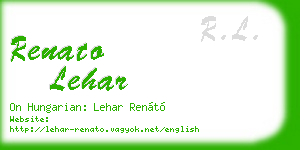 renato lehar business card